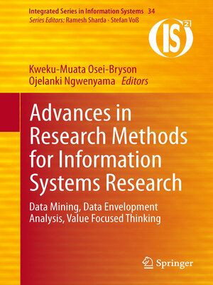 cover image of Advances in Research Methods for Information Systems Research